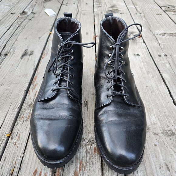 Dexter Lined Leather Black Dress Winter Boots 11.5 D - Picture 1 of 13